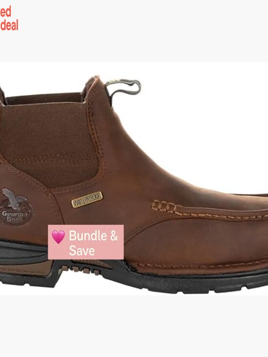 Waterproof Chelsea Work Boots Full-Grain Leather Pull-On EH Safety